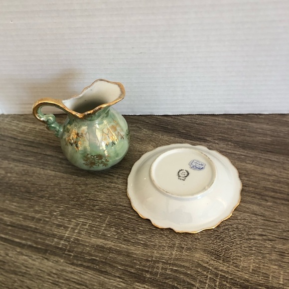 Vtg Giftcraft Ceramic Pitcher with Saucer - Picture 5 of 12